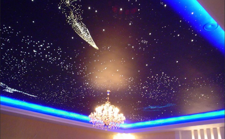 Цветной натяжной потолок «Звездное небо»
