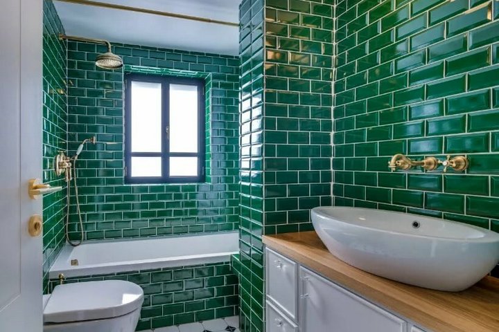 Ванная зеленого цвета — 633 фото и идей оформления интерьера