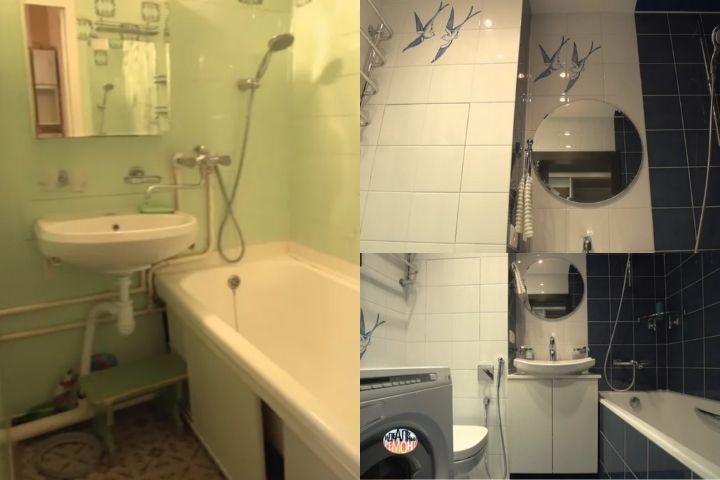 Ванная комната до и после