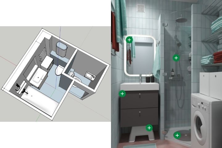 Перепланировка ванной комнаты: совмещение или замена ванны душевой