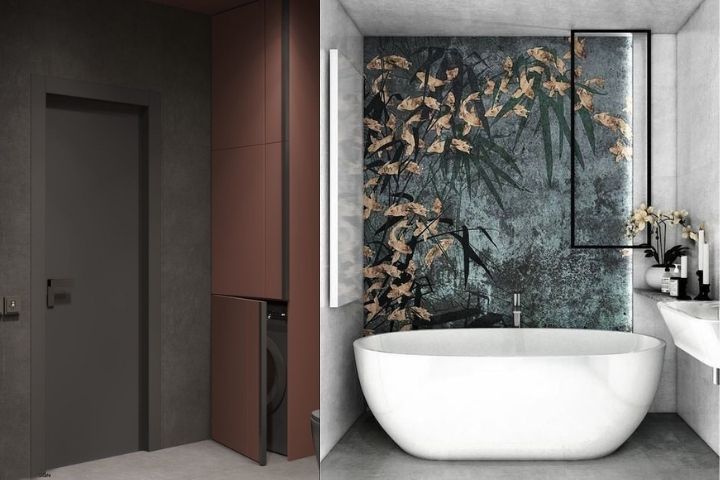 Дизайн ванной комнаты: какой может быть акцентная стена и где онарасполагается