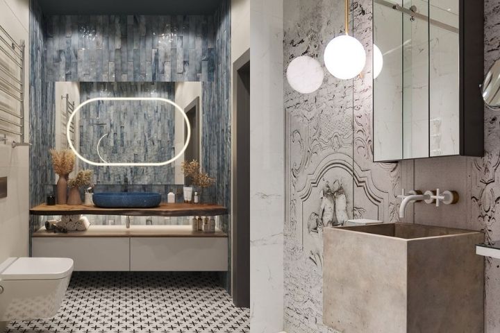 Дизайн ванной комнаты: какой может быть акцентная стена и где онарасполагается